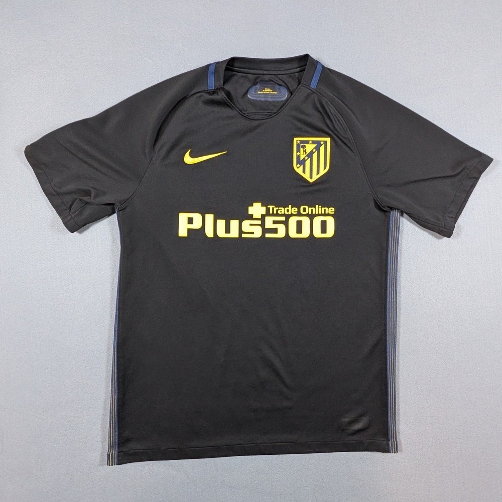 Nike Atletico Madrid Soccer Jersey Mens Small Black 50th Anniversary 2016-17